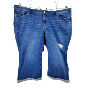 Lane Bryant Distressed Capri Jeans Size 38/40